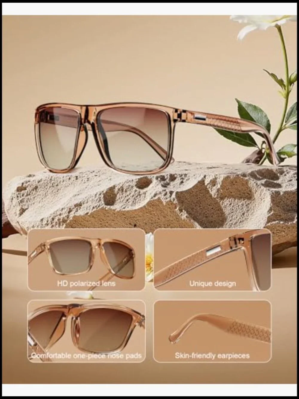 Polarized Sunglasses for Men UV400 Protection Driving Fishing Golf Classic Frame